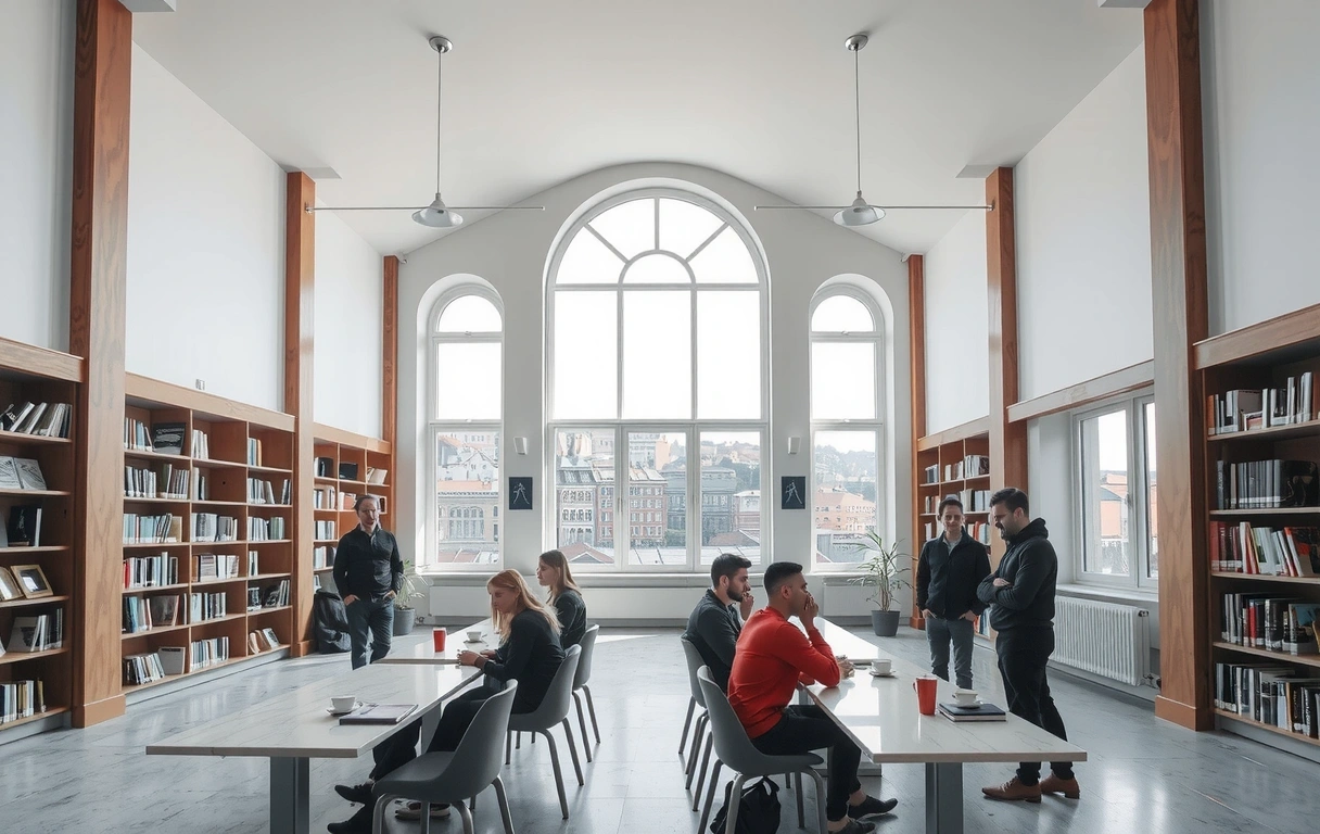 Blue Pathway Library Lounge